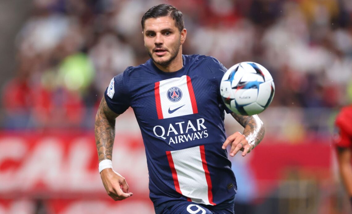 Man Utd target Mauro Icardi chases after the ball