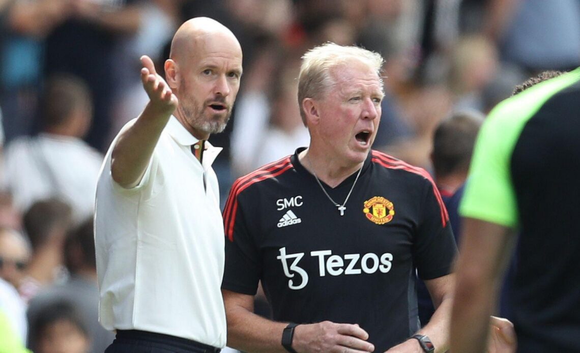 Ralph Erik ten Hag and Steve McClaren on the touchline