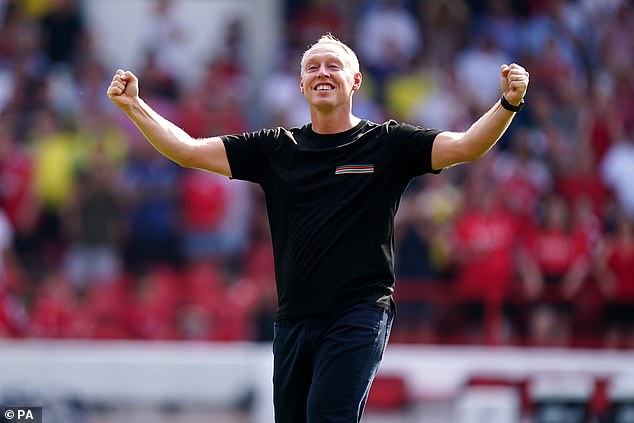 Steve Cooper (above) believes Nottingham Forest's historic home stadium can help keep them in the Premier League after the City Ground roared them to a first top-flight win this century