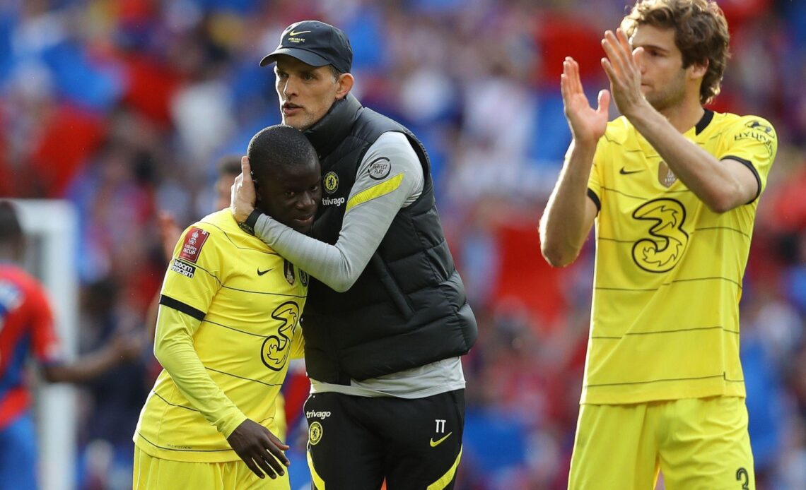 Thomas Tuchel hugs N'Golo Kante