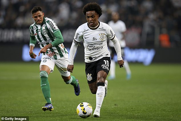 Fulham are interested in signing Corinthians winger Willian to aid their top-flight survival bid