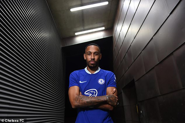 The Blues signed Aubameyang (pictured) on deadline day as part of a £280m summer splurge