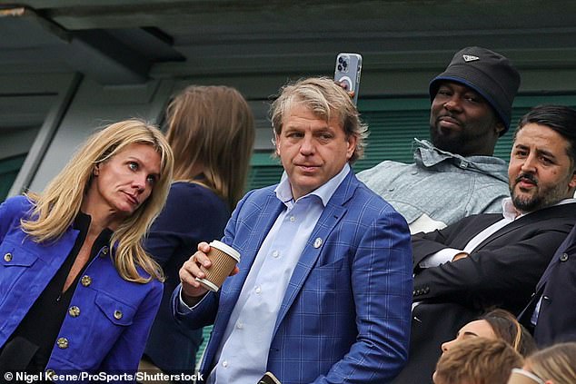 US tycoon Todd Boehly (centre) bought the Premier League club in May for around £4.25billion