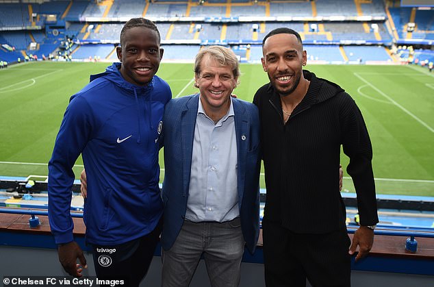 Chelsea owner Todd Boehly has reportedly reassured Aubameyang (right) he will still play