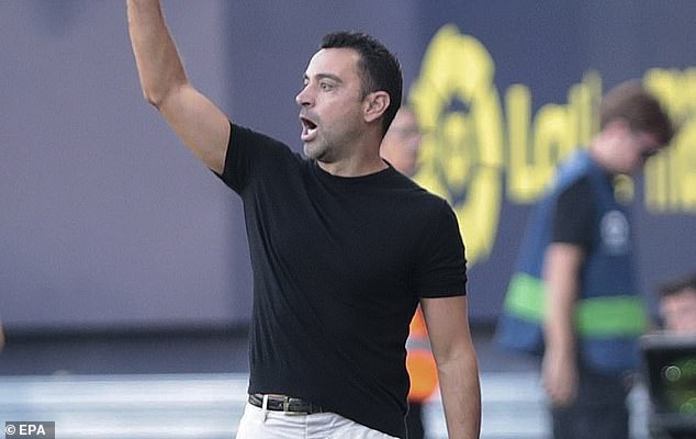 Barca boss Xavi (pictured)has already added a lot of quality to his team but still wants Silva