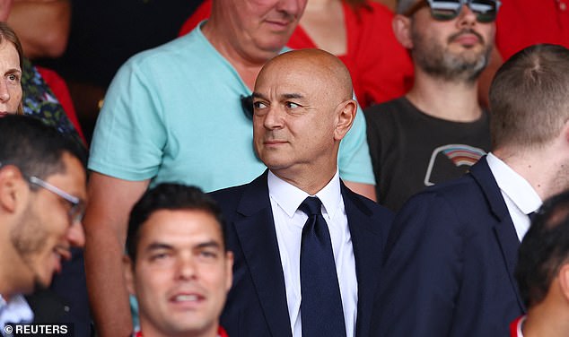 Tottenham could receive a £26million sell-on fee if a club meets Sporting's £52m release clause for Spurs' former academy star (chairman Daniel Levy pictured)