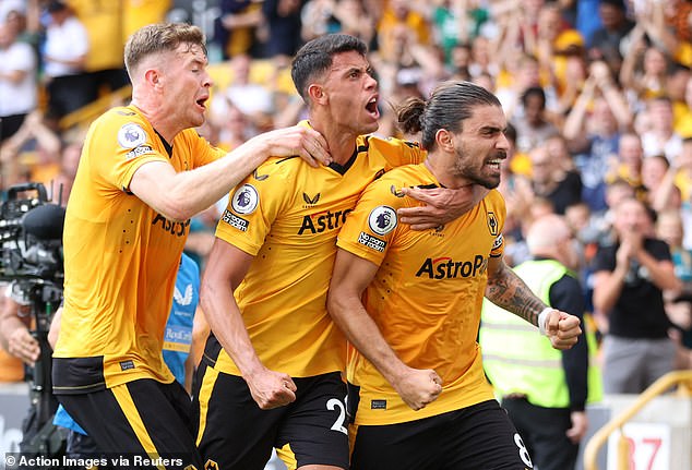 Nunes (centre) has only just arrived at current club Wolves after a £38million summer switch