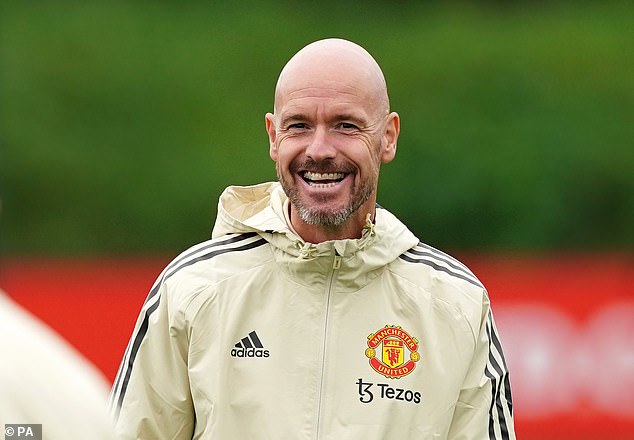 Red Devils boss Erik ten Hag (pictured) was reportedly quoted a price of £52million this summer, but it is believed the French side will be more willing to sell the Brazilian next summer