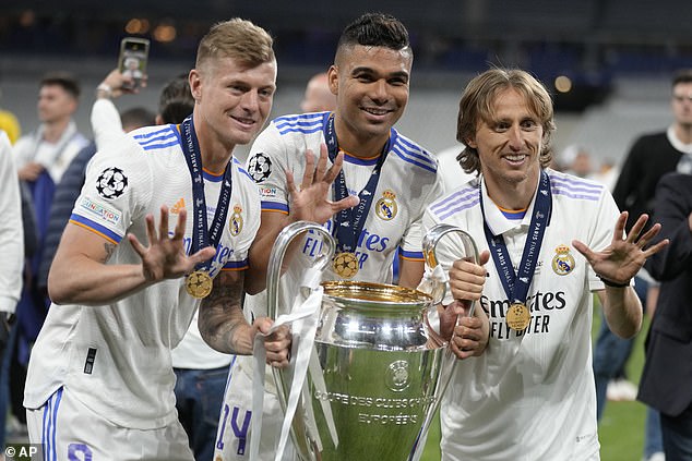 Kroos has won five Champions League titles after joining the club from Bayern Munich in 2014