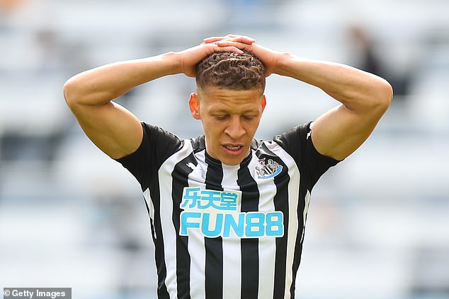 Stoke's Dwight Gayle is said to be receiving £40,000 of his £60,000 wages from the Magpies