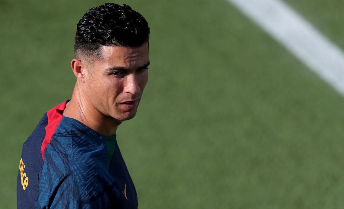Reported Al-Hilal target Cristiano Ronaldo during a training session