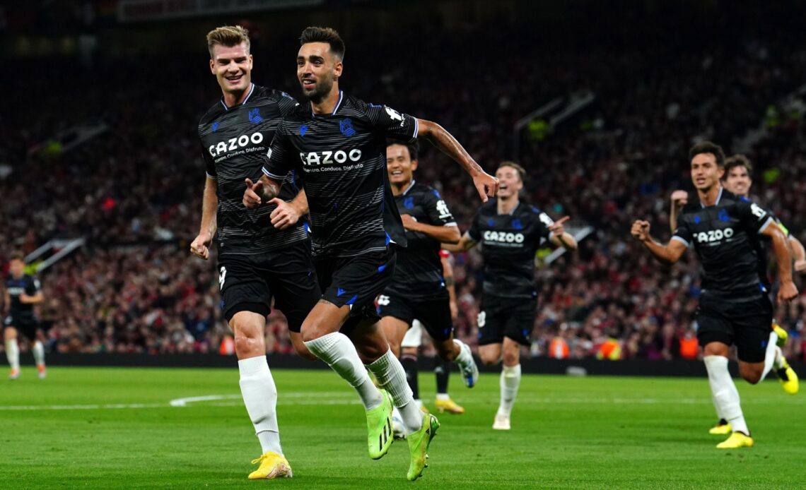 Manchester United v Real Sociedad - Brais Mendez celebrates his goal