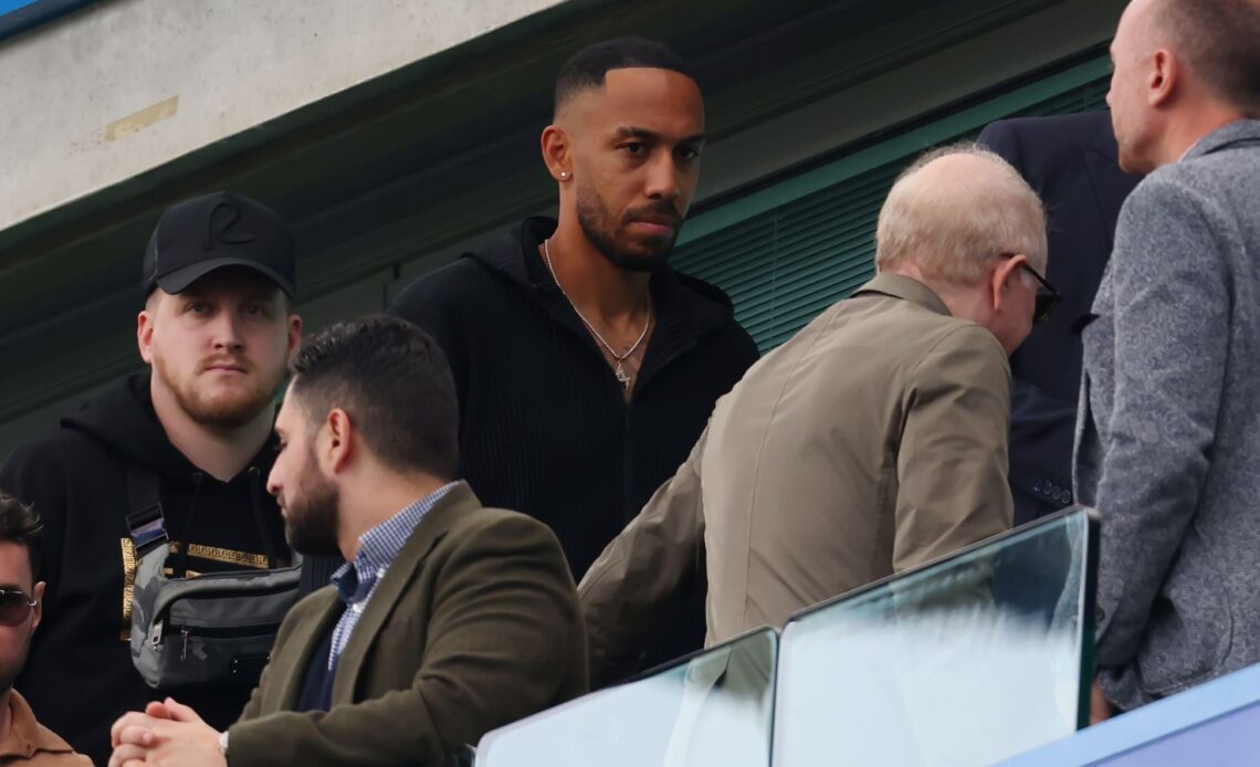 Chelsea forward Pierre-Emerick Aubameyang in the stands during a game