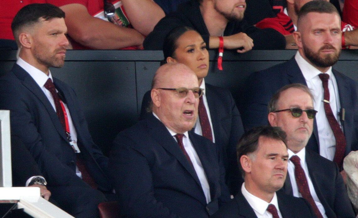 Avram Glazer sat in the stands at Old Trafford
