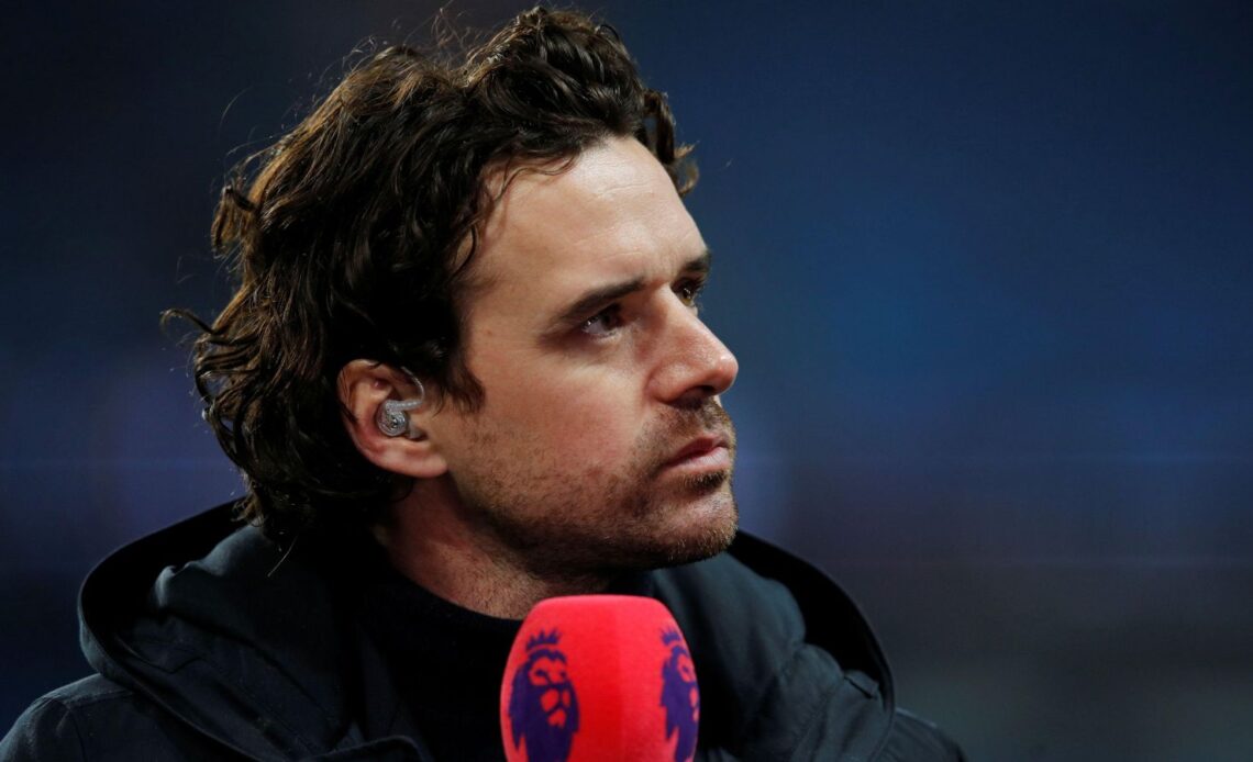 Former Man Utd midfielder Owen Hargreaves looks up