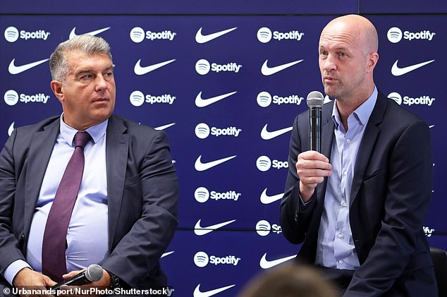 Jordi Cruyff (right) claims Barca's signings rejected offers from clubs with 'bigger budgets'