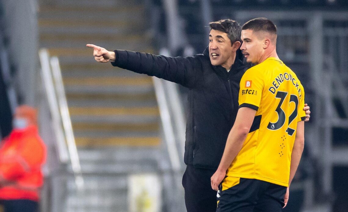 Bruno Lage with Leander Dendoncker