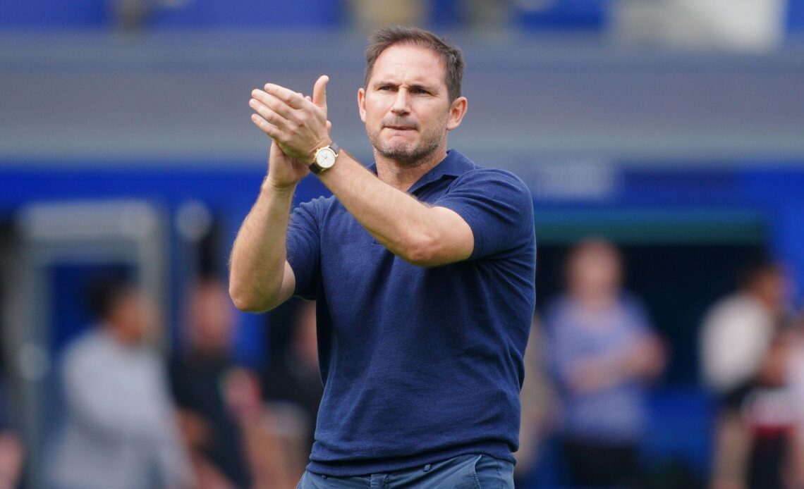 Everton boss Frank Lampard claps the fans