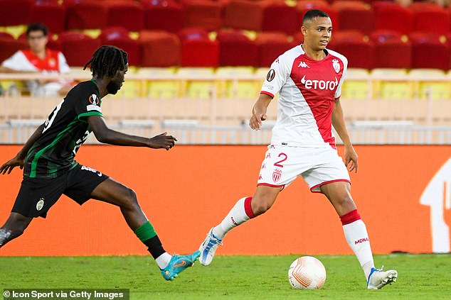 Manchester United will reportedly rival Barcelona to sign Monaco defender Vanderson (right)