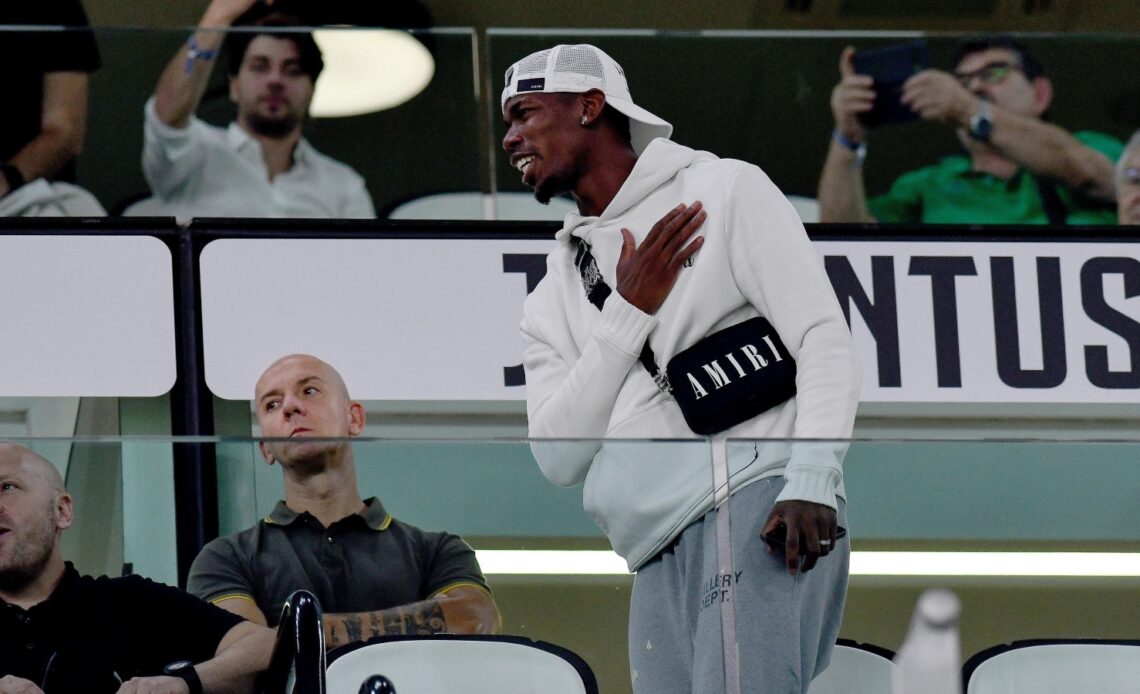 Paul Pogba in the stands before a match