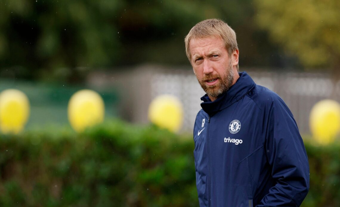Graham Potter before a training session