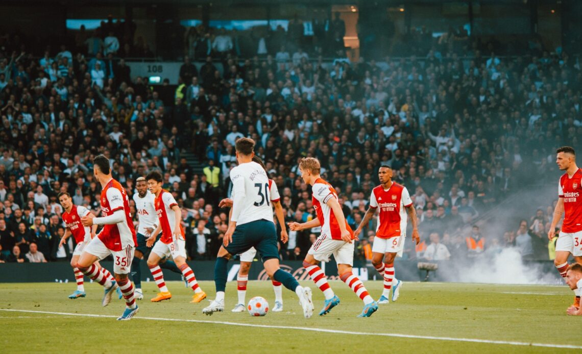 Arsenal during a match against Tottenham