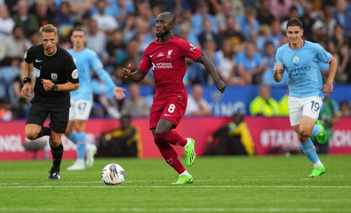 Liverpool midfielder Naby Keita runs with the ball
