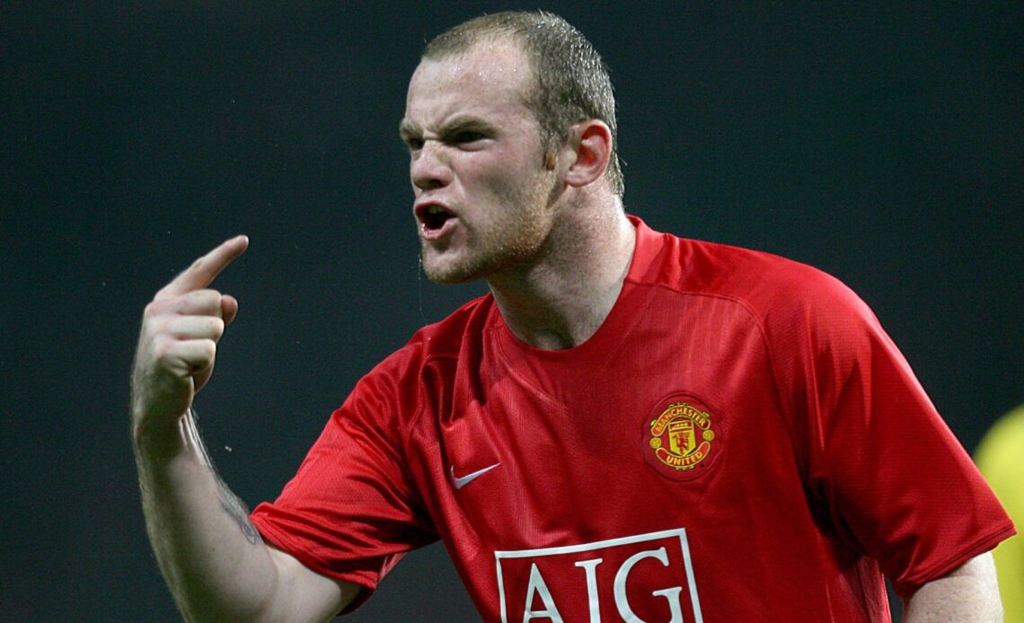 Man Utd legend Wayne Rooney looks angry