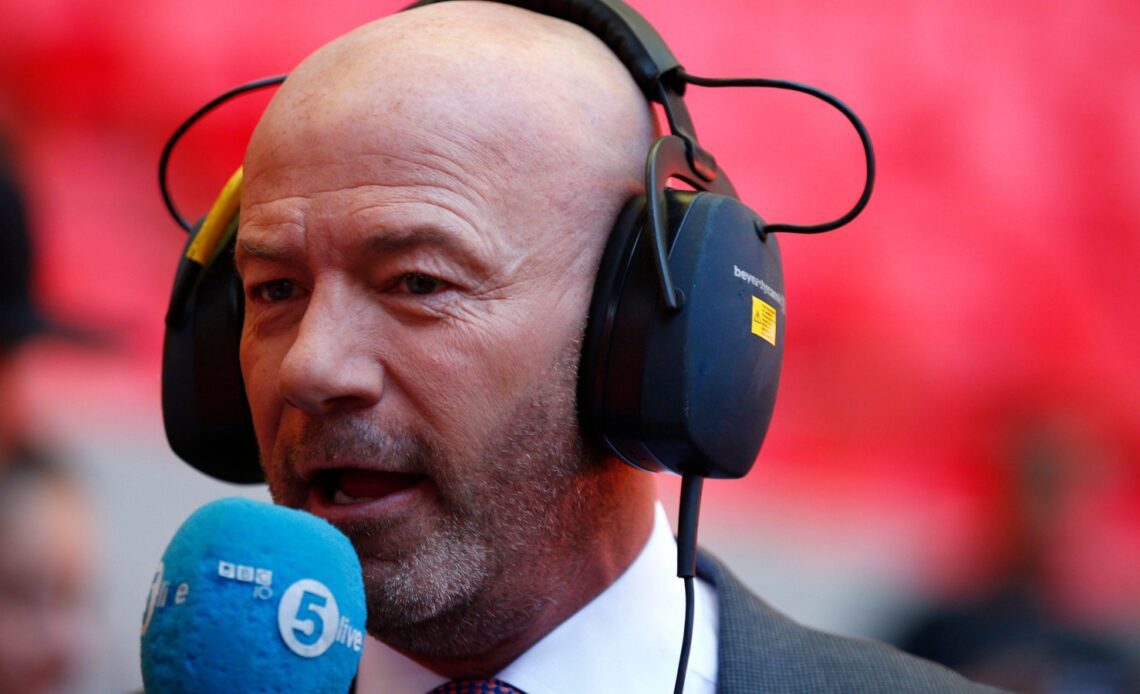 Alan Shearer during a BBC broadcast