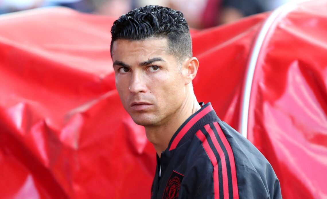 Cristiano Ronaldo looks frustrated