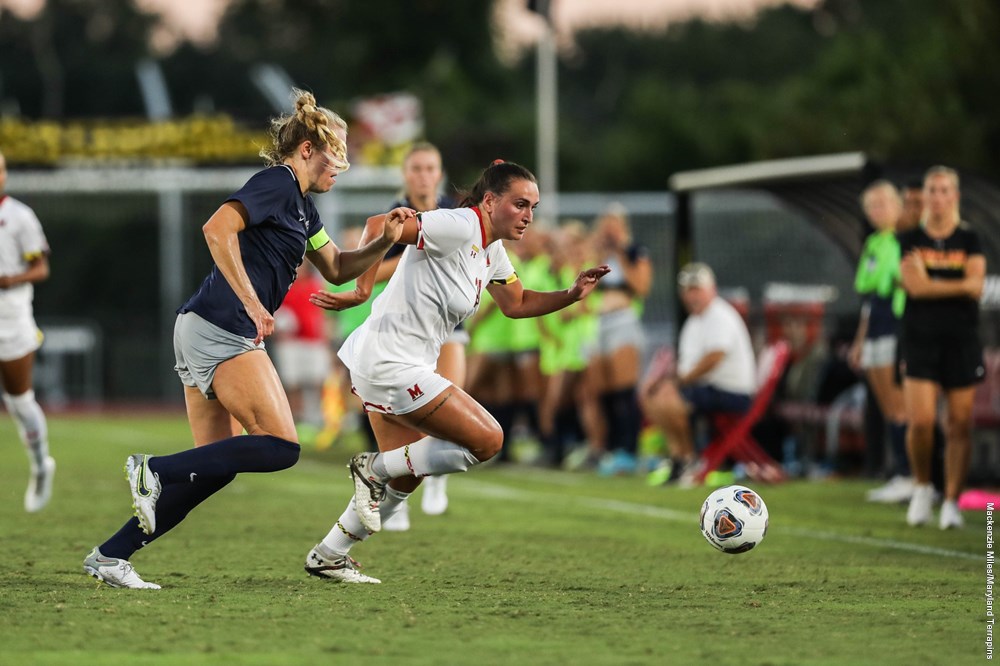 Forward Alina Stahl (24)Maryland Terrapins vs. Georgetown at Ludwig Field in College Park, MD on Thursday, Sep. 1, 2022. Mackenzie Miles/Maryland Terrapins