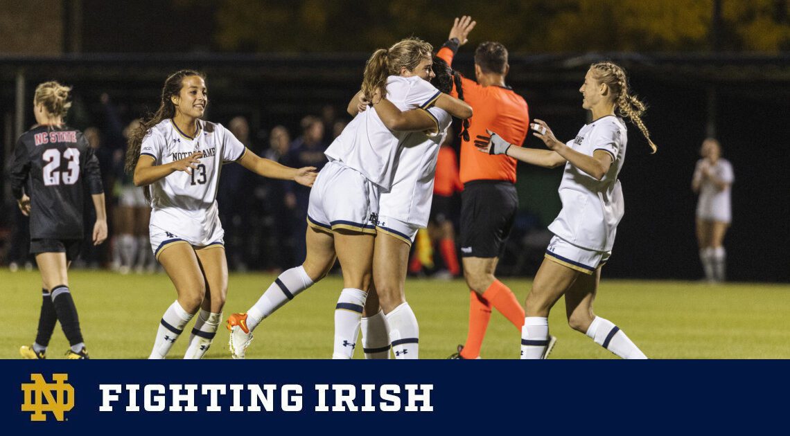 #17 Irish Tame Wolfpack with 3-0 Win – Notre Dame Fighting Irish – Official Athletics Website