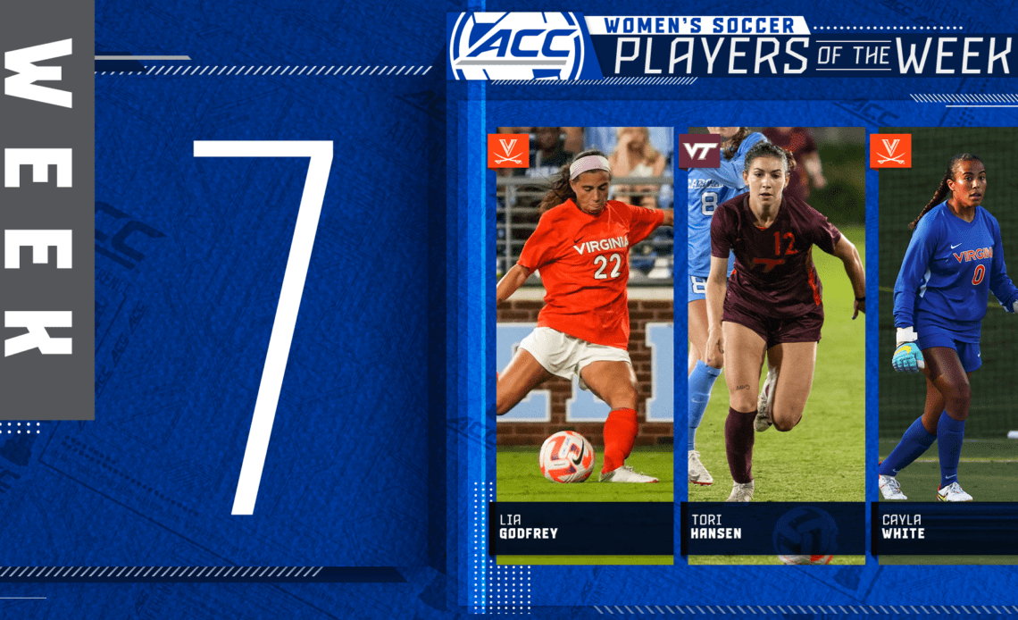 ACC Announces Women’s Soccer Player of Week Honors