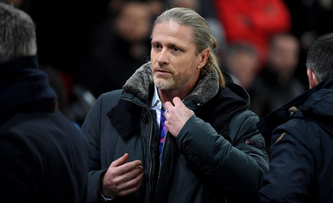 Emmanuel Petit before a match