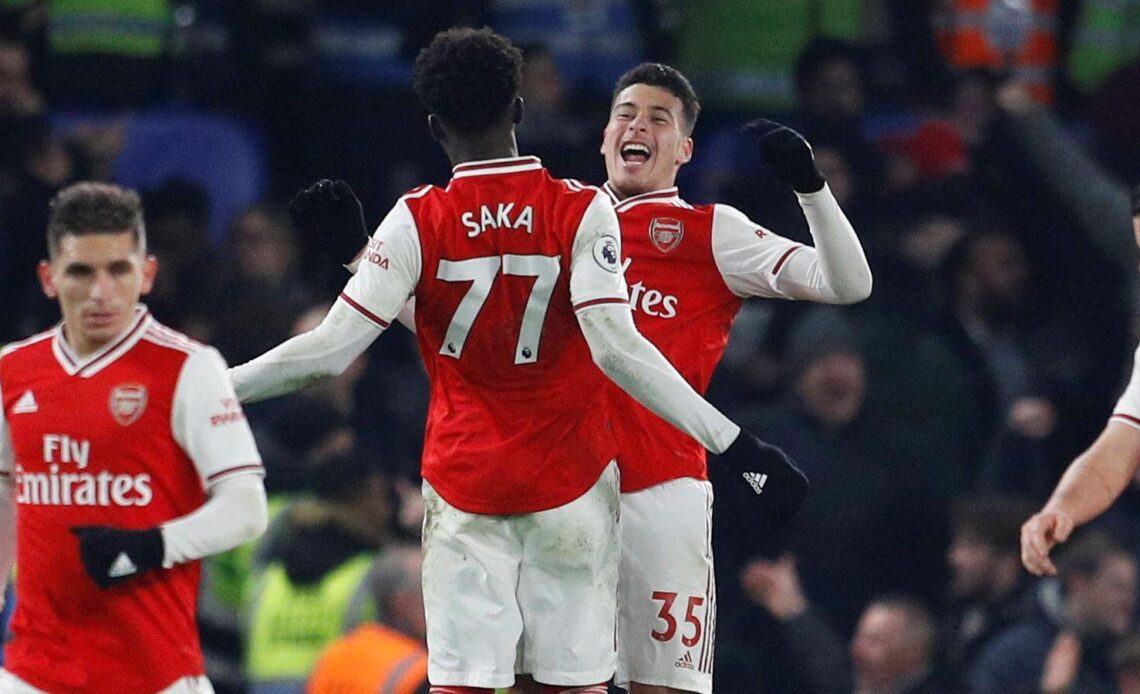 Arsenal duo Martinelli and Saka