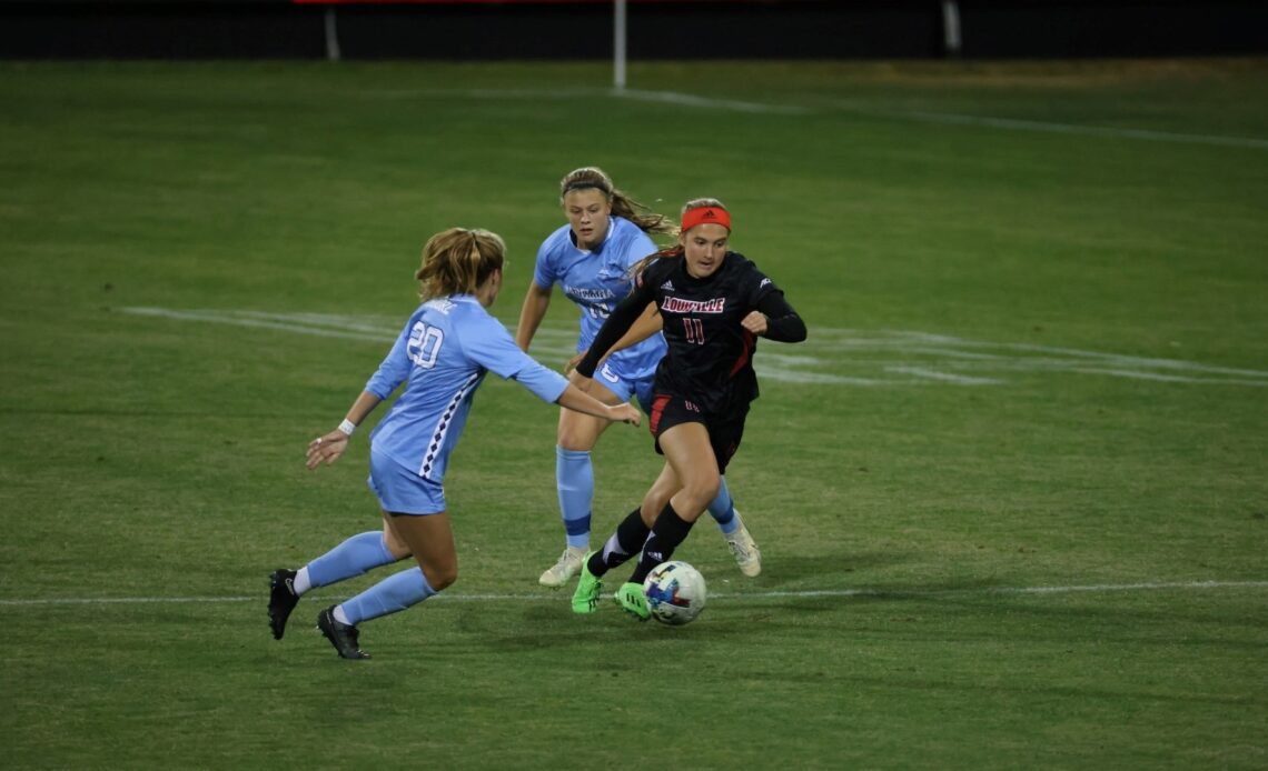 Cardinals Edged by Second-Ranked Tar Heels, 2-0