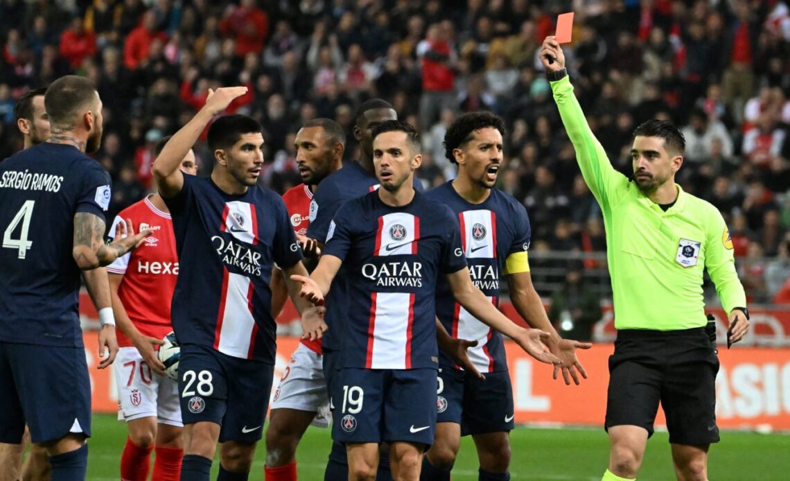 Les Parisiens fire blanks as Ramos sent off