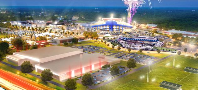Rendering of Memphis 901 FC new soccer specific stadium
