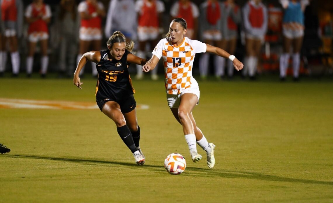 No. 19 Lady Vols Log Second Straight Shutout With 2-0 Win Over Mizzou