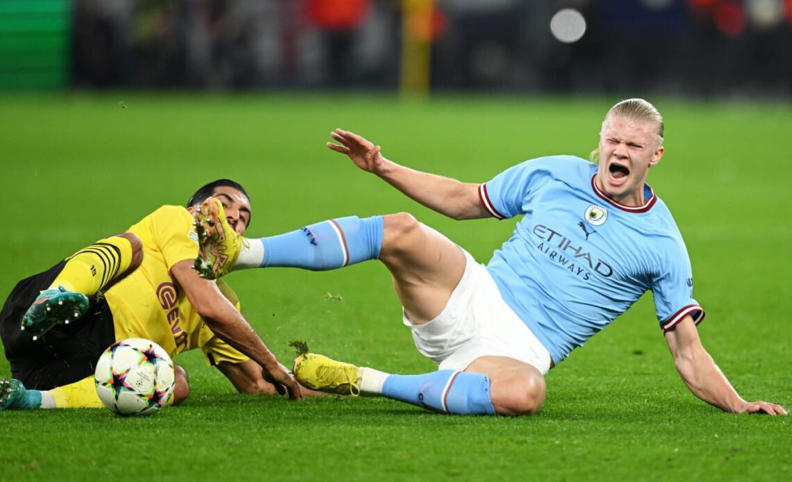 Pep Guardiola confirms Erling Haaland suffered knock against Dortmund