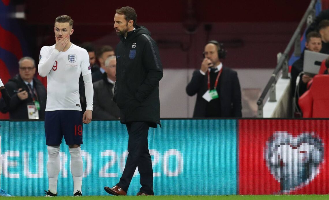 James Maddison winning his first and so far only England cap under Gareth Southgate in 2019