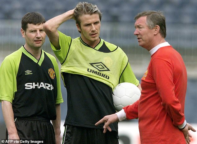 Legendary former manager Ferguson famously sold David Beckham (middle) after a falling-out