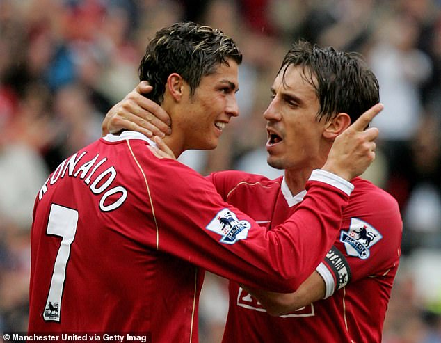 And former team-mate Gary Neville (right) claimed United must axe the Portuguese - or set a dangerous precedent that any player is allowed to criticise the club without any repercussions