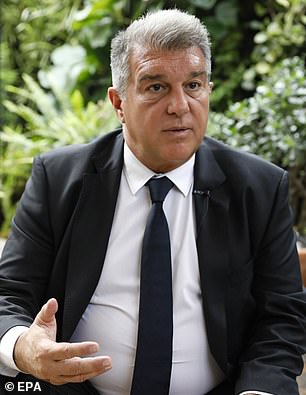 Joan Laporta says Barcelona can't sign players in the January window