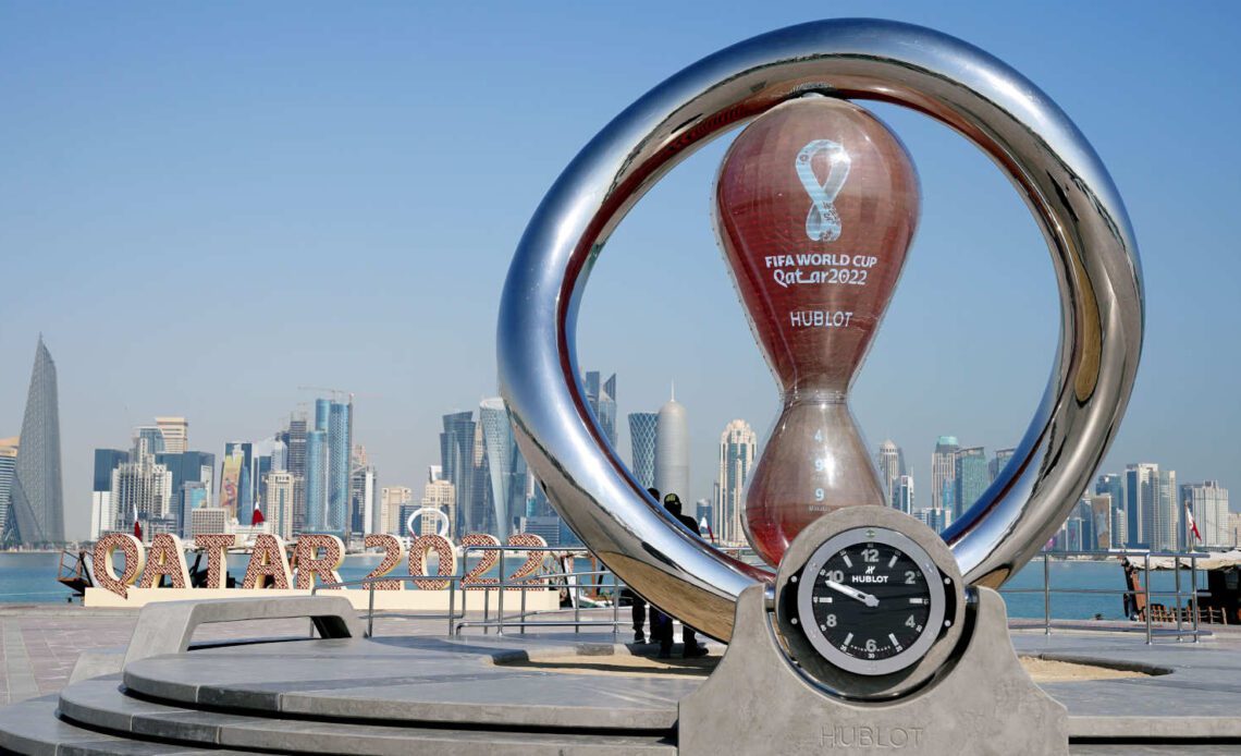 The World Cup countdown clock in Doha