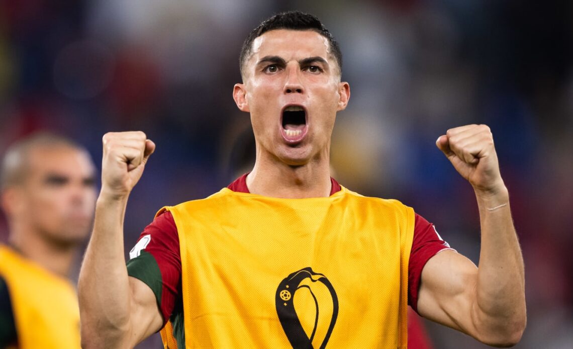 Cristiano Ronaldo reacts to making World Cup history in Portugal win