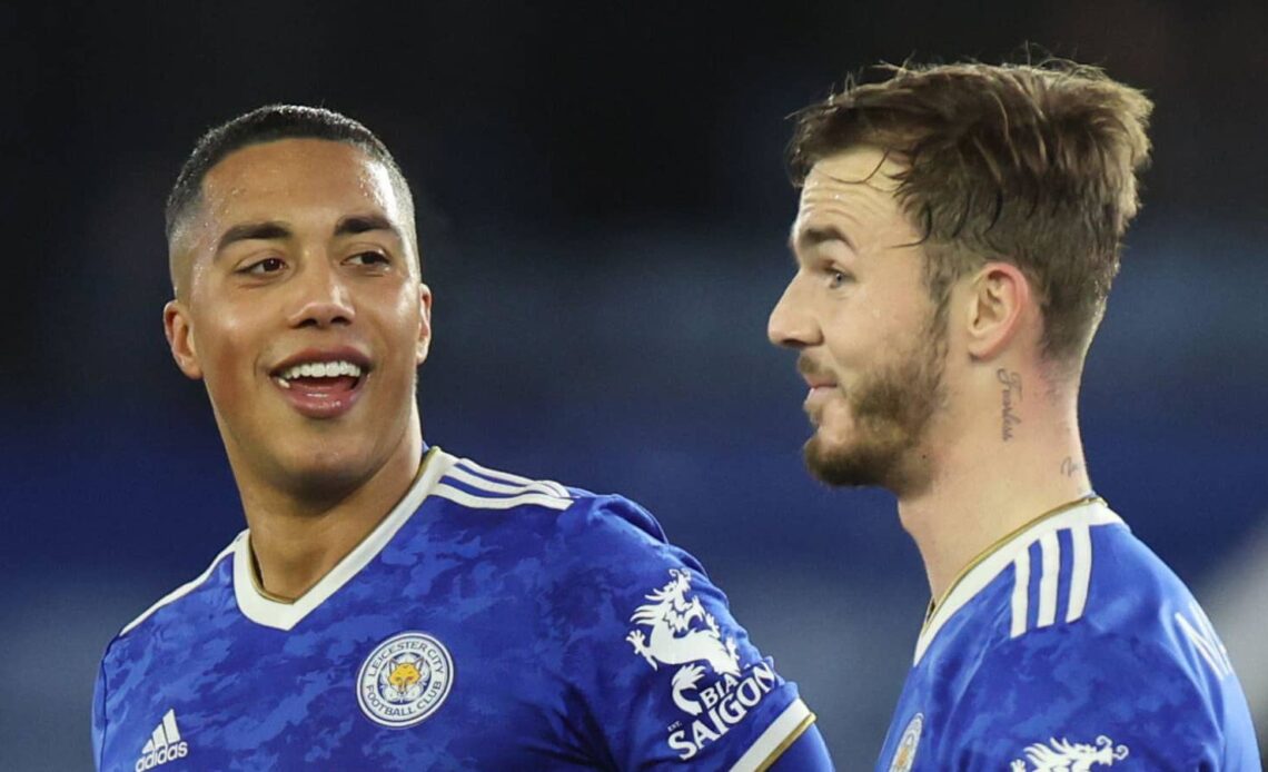 James Maddison, Youri Tielemans, Leicester City, January 2022