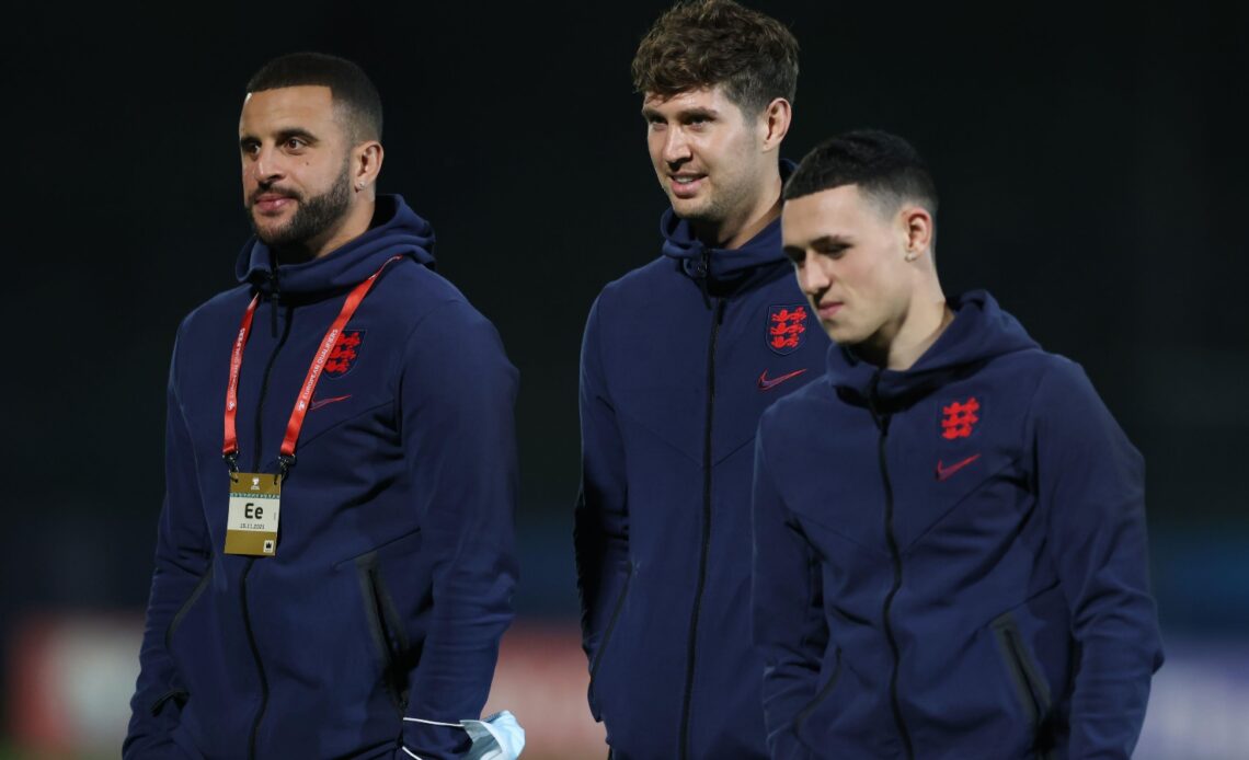 England trio Phil Foden, Kyle Walker and John Stones