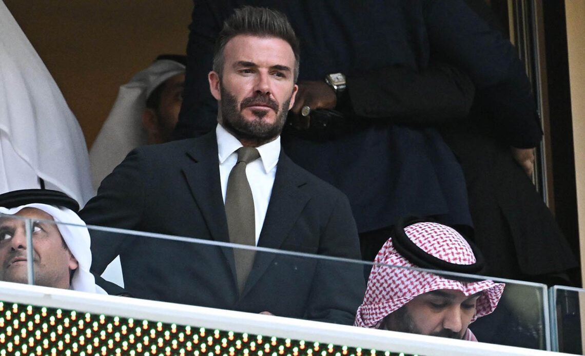 David Beckham attends the Qatar v Senegal match of the Fifa World Cup Qatar 2022