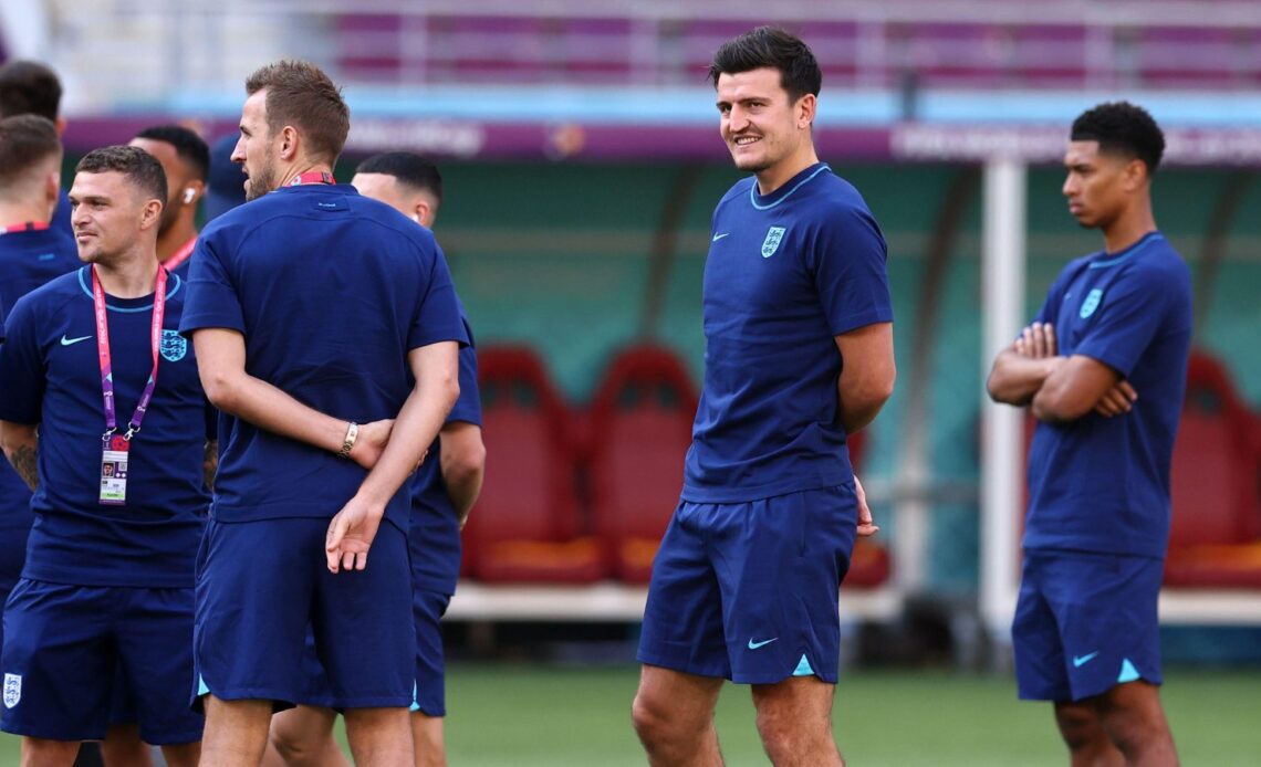 England defender Harry Maguire smiles
